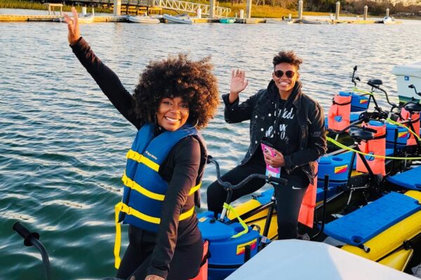 Amelia River Cycle waving