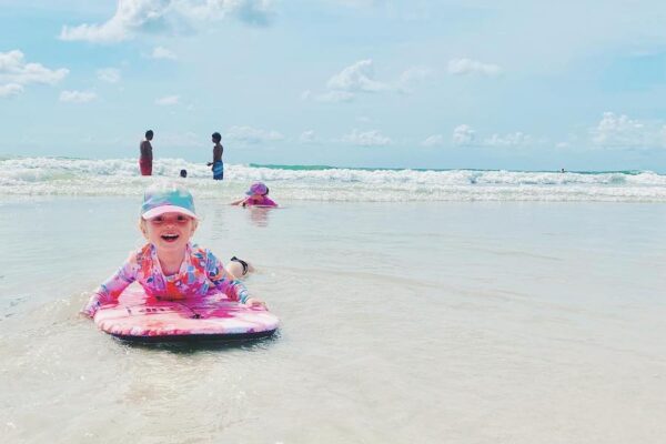girl on beach shore