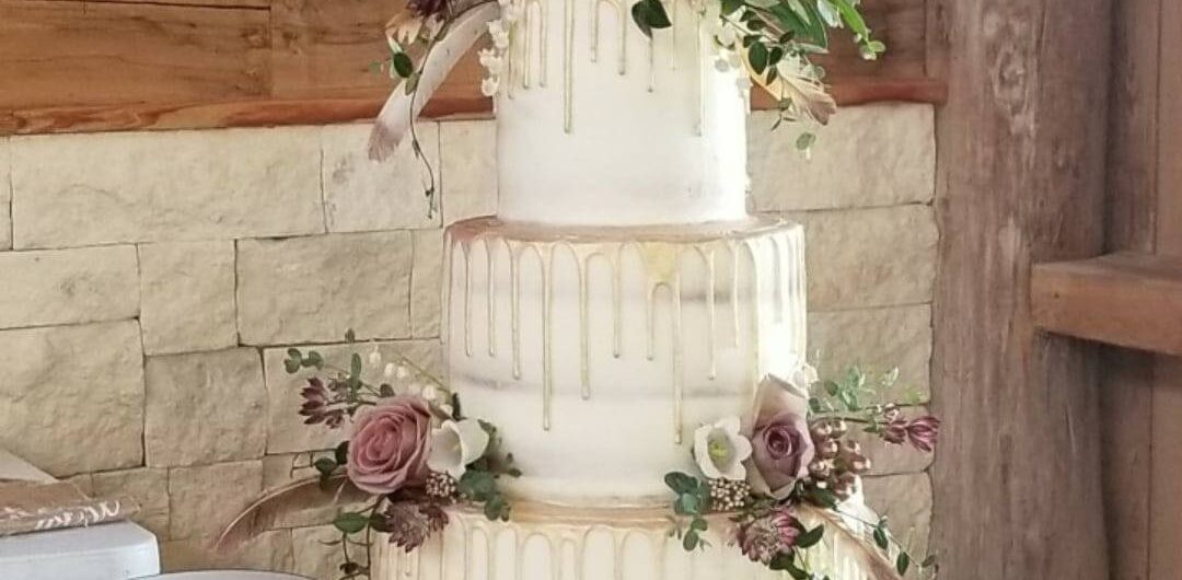 Bliss Cakery white wedding cake