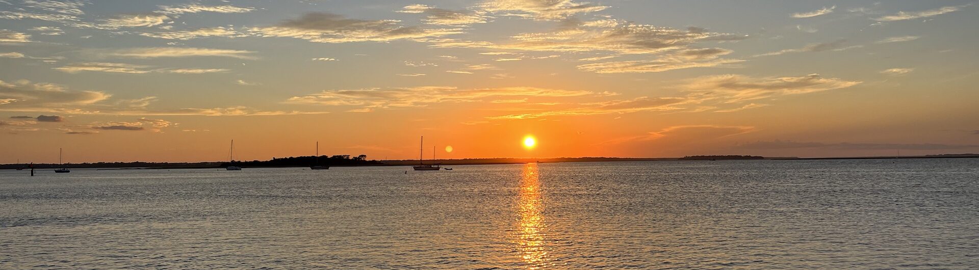 Brett's Waterway Cafe at Sunset