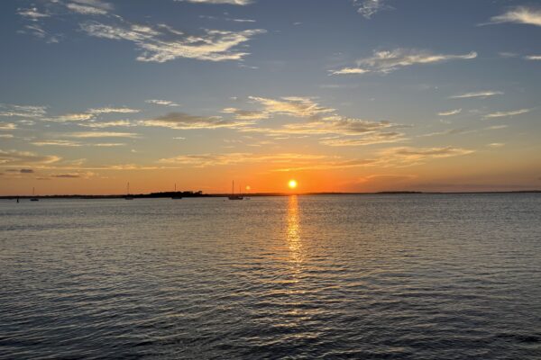 Brett's Waterway Cafe at Sunset