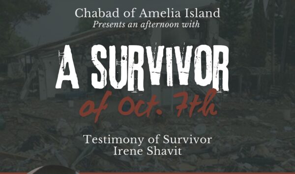 Chabad of Amelia Island presents An afternoon with a Survivor of October 7th