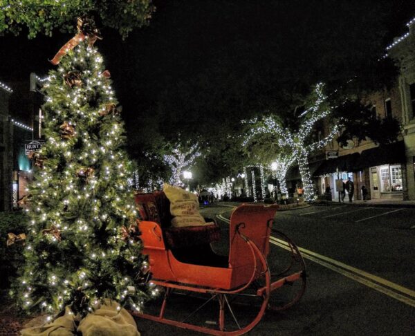 downtown Christmas lights