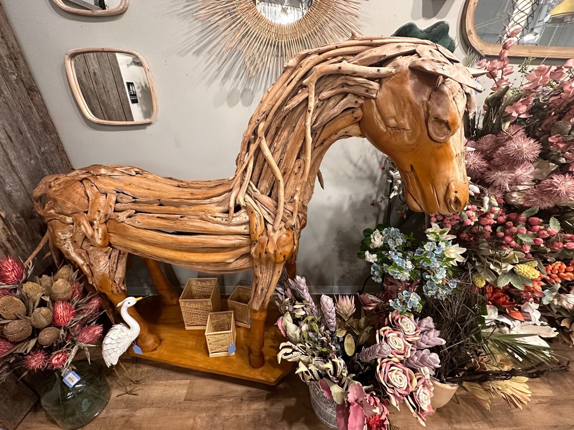 Coastal Cottage wooden horse