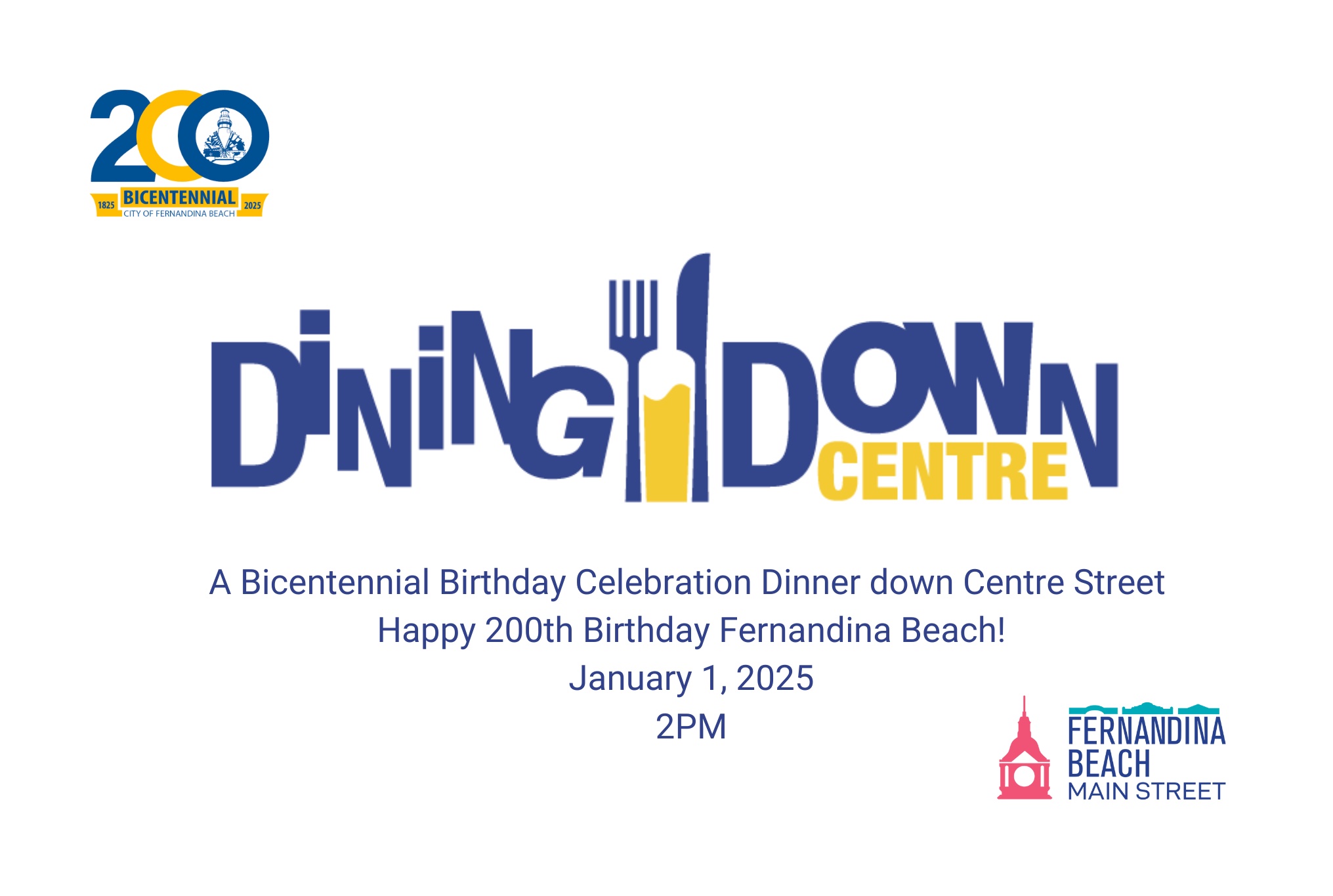 Fernandina Beach Main Street Dining Down Centre Bicentennial