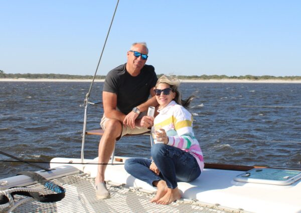 couple on sailboat