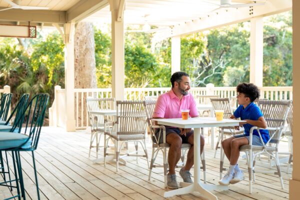 Amelia River Cruises father and son conversation