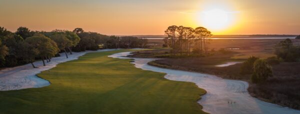 Oak Marsh Hole 17 at sunset