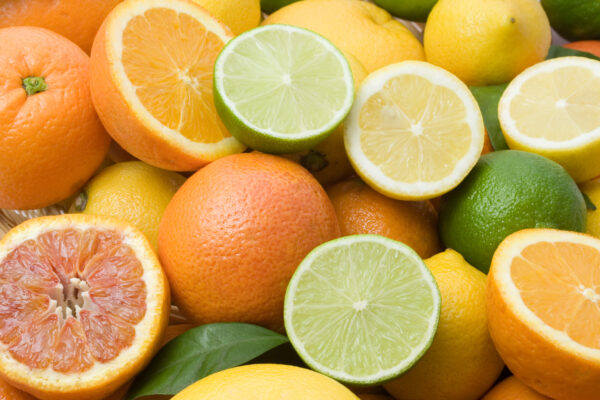 Lemon, lime, tangerine, orange and grapefruit background