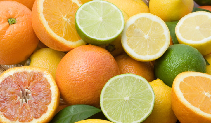 Lemon, lime, tangerine, orange and grapefruit background