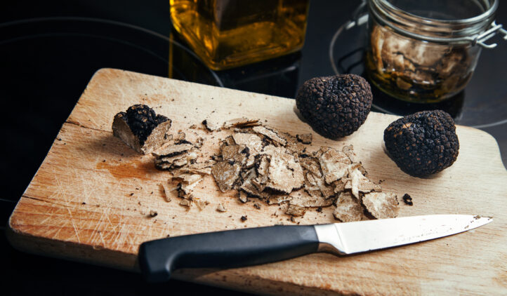 Truffles wooden board