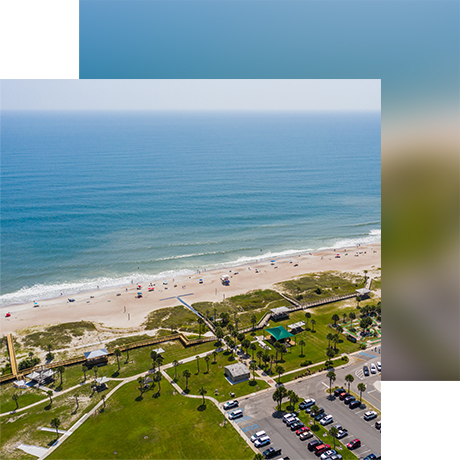 beach aerial shot