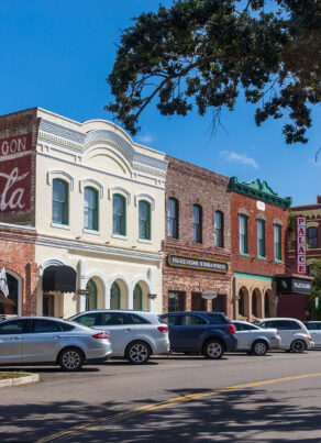 downtown district buildings