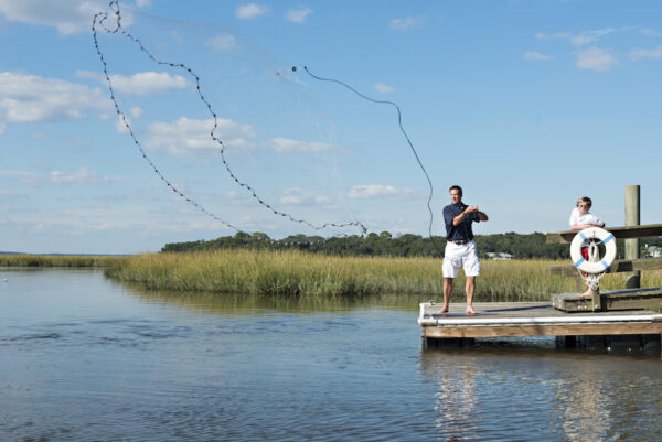 fishing from dock