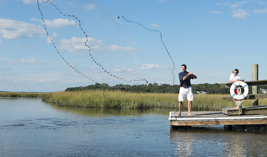 fishing from dock