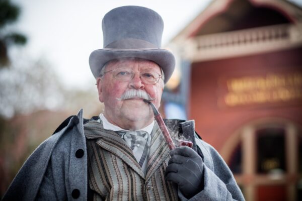 man in Victorian wear