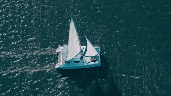 Windward Sailing pontoon boat