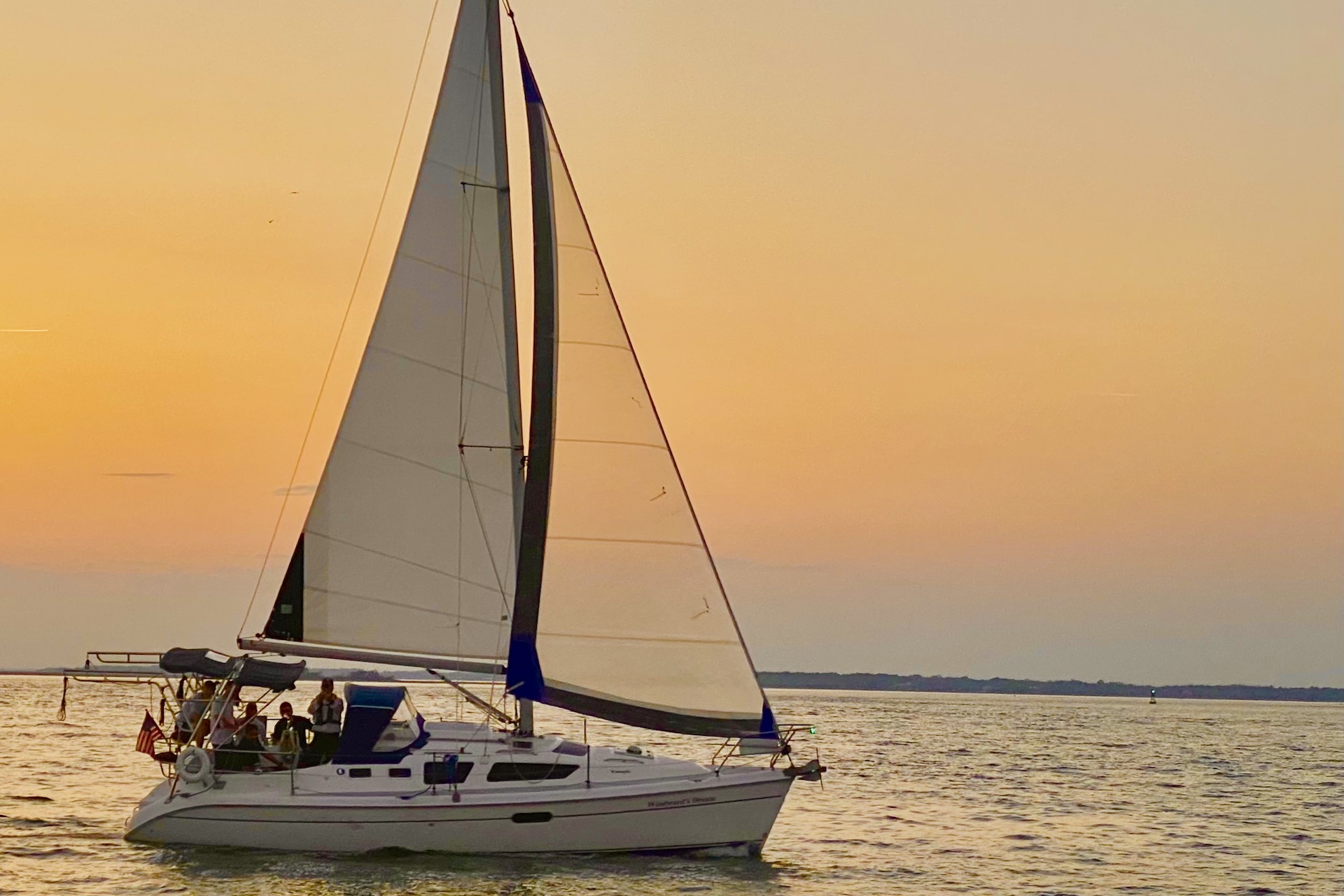 Windward Sailing sunset