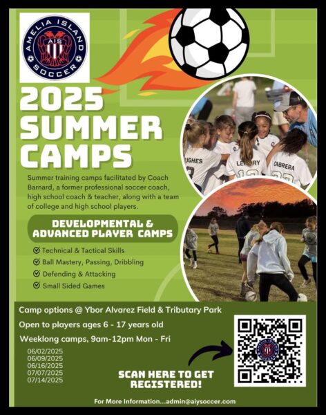 Amelia Island Youth Soccer Camp flyer