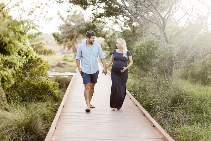 couple enjoying babymoon