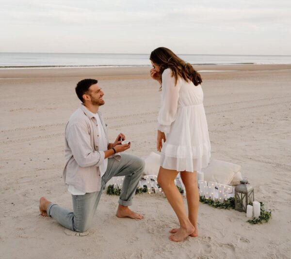 engagement on beach