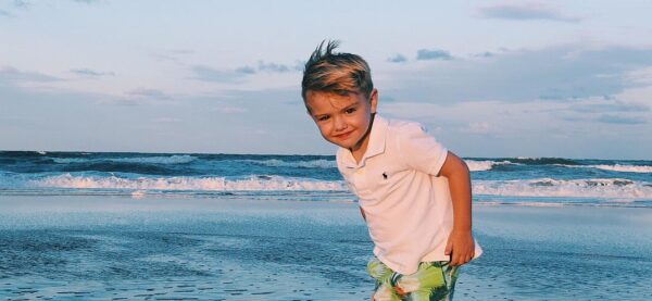 child on beach