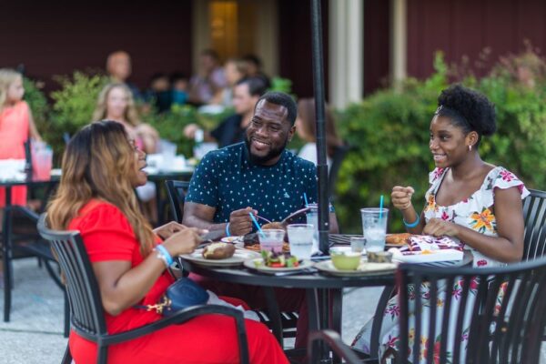 family enjoying brunch together