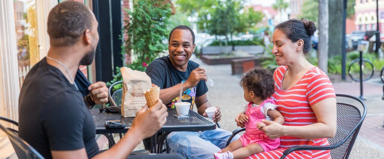 ice cream with family