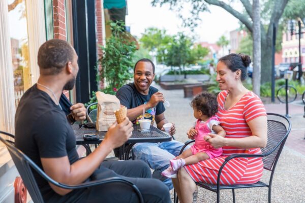 ice cream with family