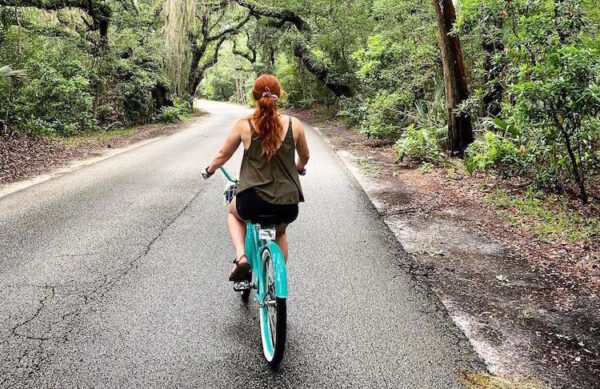 woman on bike